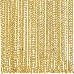 4E's Novelty 72 Pack Gold Beads Necklaces Bulk for St Patricks Day Beads Mecklace, Mardi Gras Beads, Great for Pirate Themed Party Supplies, Gatsby Roaring 20's 1920s Accessories Favors