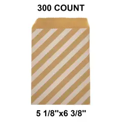 Quality White Paper Merchandise Bags 5 1/8" x 6 3/8" Diagonal