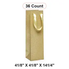 Chic Glitter Grain Wine Euro Totes 4 1/8'' x 4 1/8'' x 14 1/4'' for Bottle Gifts Champagne