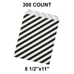 Diagonal Stripes Shopping Merchandise Bags 8 1/2" x 11"