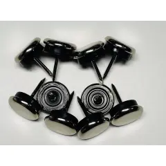 Kitcheniva 7/8" Nickel Base Metal Nail-On Glides For Wood Furnitures Crafts