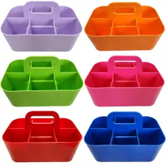 Enjoy Organizer | 6 Small Stackable and Portable Simple 6-Compartment Art Caddy - Made In USA