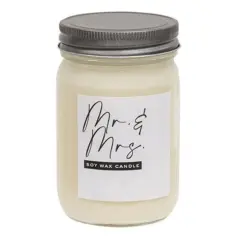 Mr. & Mrs. Soy Wax Jar Candle &ndash; Kitchen Spices Scent, 84-Hour Burn, Lead-Free Wick