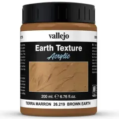 Vallejo Paints: Brown Earth Texture Acrylic, 6.79oz (200ml)