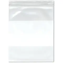 Plymor 8" x 10" (Pack of 100), 6 Mil Industrial Duty White-Block Zipper Reclosable Plastic Bags
