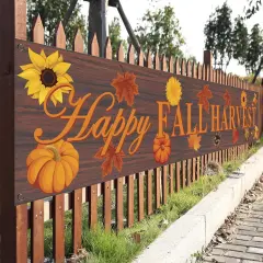 98" x 19" Large Happy Fall Harvest Banner