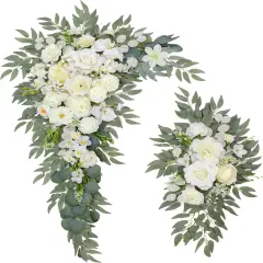 Set of 2 - Wedding Arch Flowers,Wedding Decor and Artificial Flower Arrangements