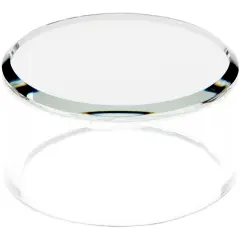 Plymor Clear Acrylic Cylinder Display Riser with Mirror Top, 1" H x 2" D
