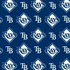 Licensed MLB Tampa Bay Rays Blue Cotton 6656-B Fabric by the Yard