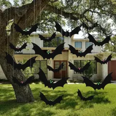 15 Pcs Hanging Bats Halloween Decoration