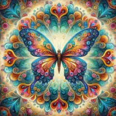 Butterfly Diamond Art Painting Kits for Adults, Full Drill Diamond Paintings for Beginners, Round 5D Diamonds Pictures Gem Art Painting Kits DIY Crafts Kits 14x14in