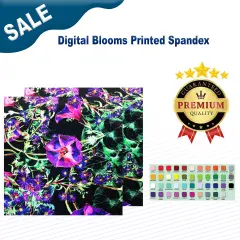 Digital Blooms Printed Spandex
