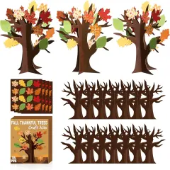 16Pcs Fall Thankful Trees Craft Kits for Kids