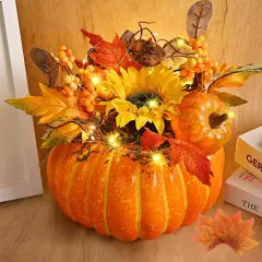 Fake Pumpkin Fall Centerpieces for Tables