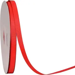 Red Grosgrain Ribbon, 3/8 Inch 50 Yards, for Gift Wrapping Crafts Hair Bows Wedding Party Decoration