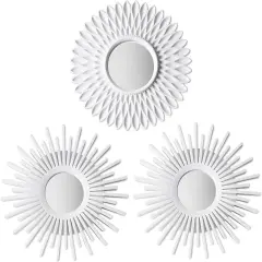 White Wall Mirror Round Minimalist, Circle Mirror