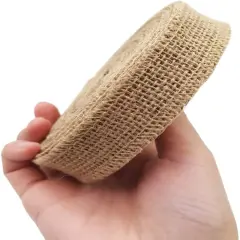 1" Natural Burlap Fabric Roll 10 Yards Jute Ribbon for Gift Wrapping Craft Projects Wedding Decoration Home Decoration 2.5CM
