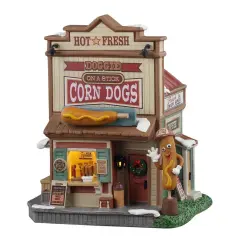 Doggie On A Stick Corn Dogs - Lemax Harvest Crossing