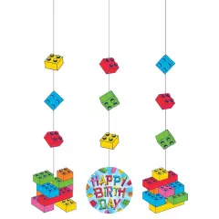 Block Bash Hanging Cutouts (3/Pkg)