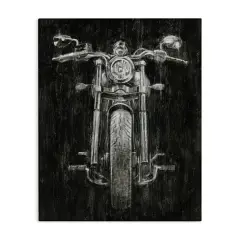 Stupell Industries Dark Rustic Motorcycle Canvas By Ethan Harper