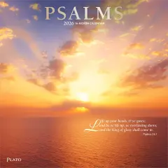 Psalms | 2026 12 x 24 Inch (Hanging) Monthly Square Wall Calendar | Foil Stamped Cover