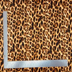 1 yard DTY brushed animal print knit fabric 58/60" inch soft double-sided stretch for fashion