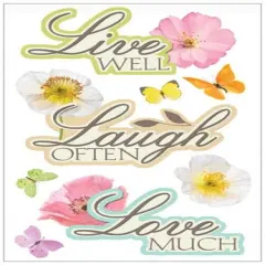 Paper House Live Well Dimensional Stickers