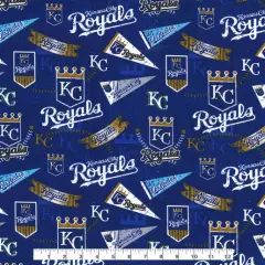 Licensed MLB Kansas City Royals Vintage Cotton 14417B Fabric by the Yard