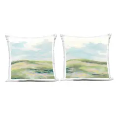 Stupell Industries Pastel Meadow under Blue Sky 2pc Outdoor Printed Throw Pillow Set Design by June Erica Vess, 18 x 7 x 18