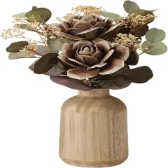 Timeless Luxe Bloom Collection &ndash; Premium Artisan Artificial Floral Decor for Home, Office, Events, and Indoor Spaces (Eternal Charm Floral Display) (Majestic Midnight Roses)