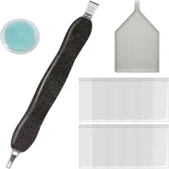 Diamonds Painting Tools Kit - Metal Tip Diamond Art Pens with Resin Handle, Complete Diamond Art Tool Set with Accessories for Beginners and Professionals