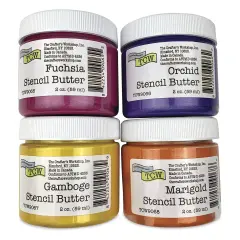 Stencil Butter Acrylic Paints - Pkg of 4, Mardi Gras, 2 oz