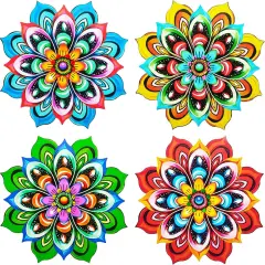 Metal Sunflower Wall Art Decorations - Handmade Outdoor Yard Garden and Indoor Outdoor Wall Decor, Creative Flower Hanging Set，Garden Decor for Outside