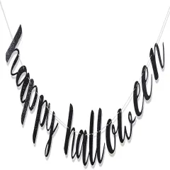 Happy Halloween Banner - Black