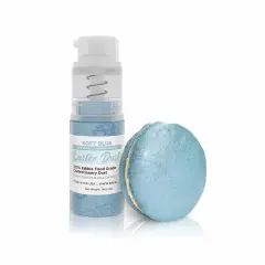 Bakell - Soft Blue Luster Dust (4g, 1x Pump) Edible Vegan Dust & Paint for Baking, Desserts and Beverages