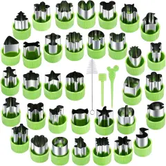 Mini Cookie Cutters & Fruit/Vegetable Stamps 35 Pack