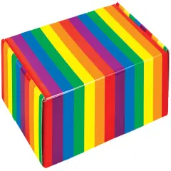 Pack/6: Rainbow Stripes Decorative Mailer - 12 x 9 x 3"