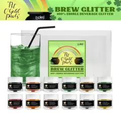St. Patty's Day Pot O' Gold Collection Edible Glitter Brew Glitter Combo Pack A (12 PC SET)