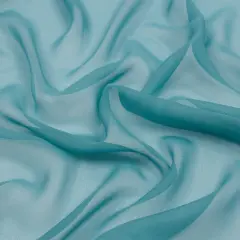 1 Yard Colonial Blue Premium Silk Chiffon Fabric Lightweight for Elegant Dresses 54 Inch Width