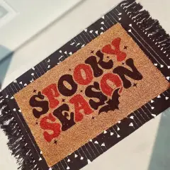 9 Pieces Halloween Stencils for Door Mats(9 Skull Mats)