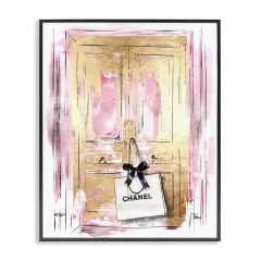 Stupell Industries Shopping Bag on Door Framed Giclee Wall Art Design by Svetlana Aleynikova