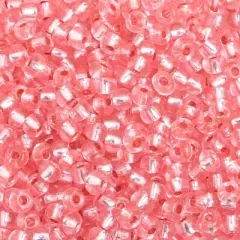 John Bead 6/0 Silver Lined Solgel Czech Glass Seed Beads, 500g Pink