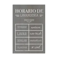Stupell Industries Horario de Lavander&iacute;a Canvas Wall Art