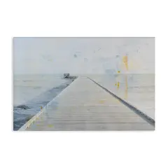 Stupell Industries Pier View Distressed Accents Canvas Wall Art Design by Deborah Revell