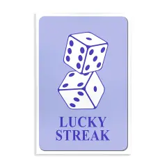 Stupell Industries Blue Lucky Streak Dice Wall Plaque Art Design by Martina Pavlova