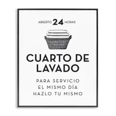 Stupell Industries Publicidad D&iacute;a de Lavander&iacute;a Framed Giclee Art Black Framed