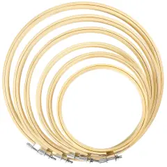Caydo 6 Pieces Embroidery Hoop Set Circle Cross Stitch Hoop Ring 4 inch to 10 inch for Embroidery and Cross Stitch