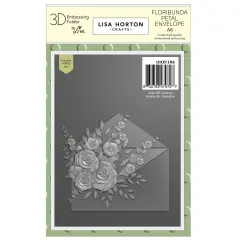Lisa Horton Crafts A6 Embossing Folder And Die-Floribunda Petal Envelope