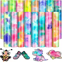 Tie Dye HTV Heat Transfer Vinyl - 16 Sheets 12'' x 10''
