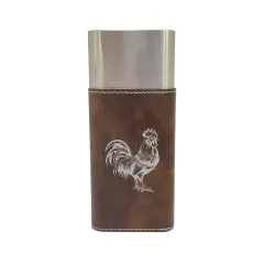 Cigar Case with Cutter - Chicken - Leather Rustic/Silver